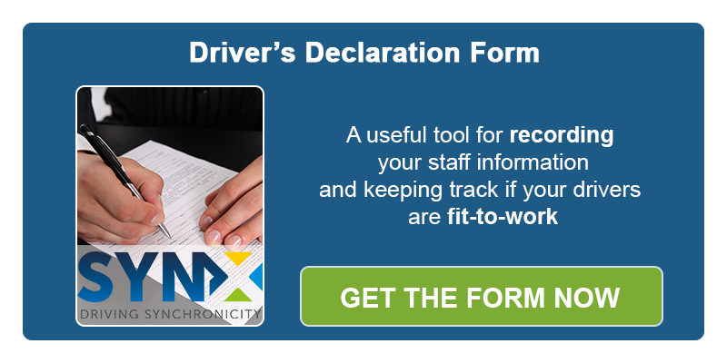 Driver's declaration form