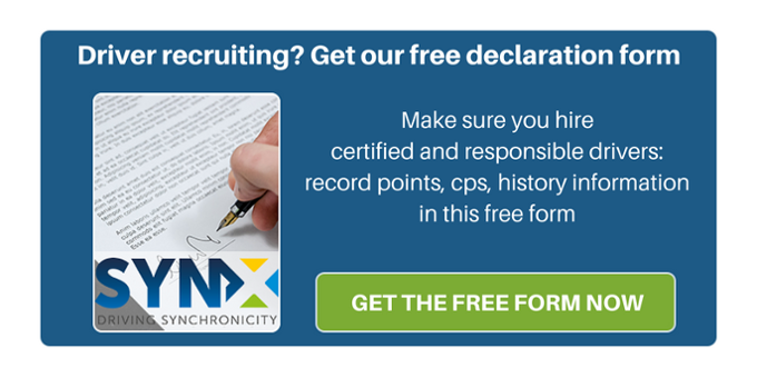 Driver's declaration form