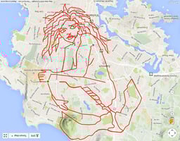 How can GPS technology even be used as an “art form?” image
