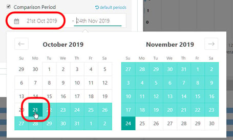 Comparison Calendar start date
