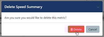 Delete metric confirmation