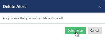 Delete alert confirmation box