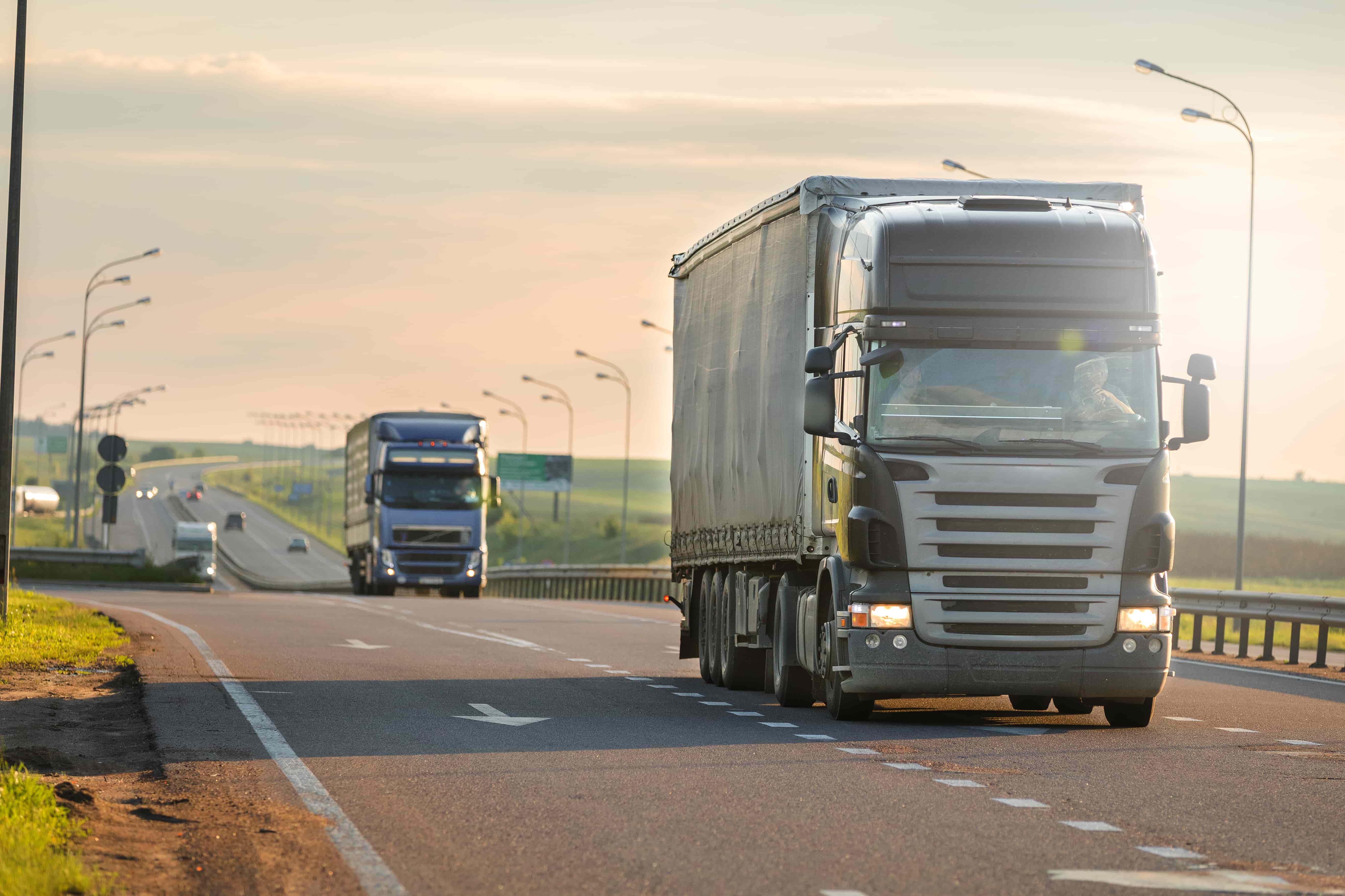 Truck on the road