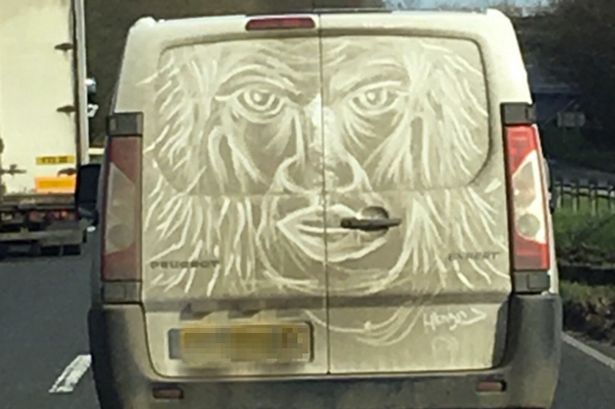Another innovative art form targeting delivery vans